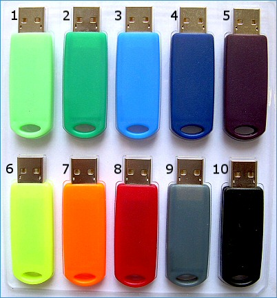 Dostępna kolorystyka kluczy w wersji RTC